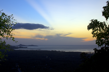 View from the guest house at dusk