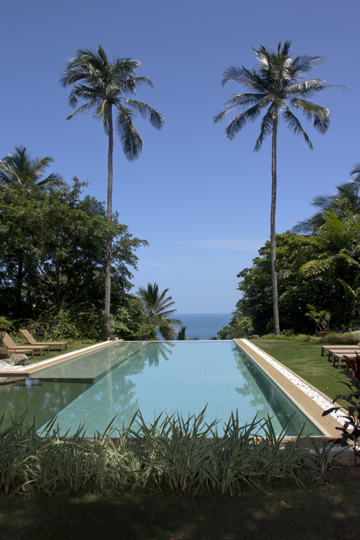 The pool, one minute from the main house