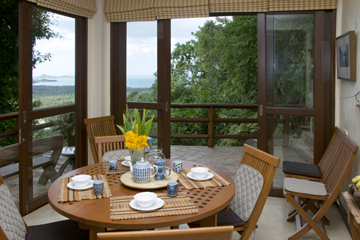 The dining area